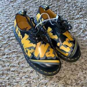 Dr Doc Martens 1461 Airwair Kids 4 Oxford Shoes Smooth Leather Retro Graffiti